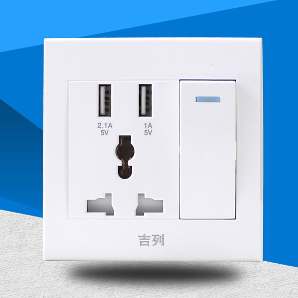 一开单控带三孔插座